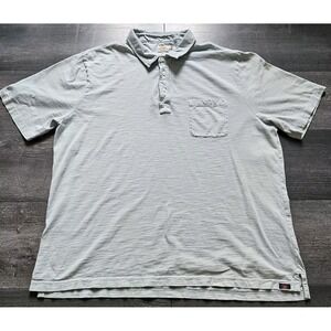 Faherty Polo Shirt Men 2XL Blue Beach Boating Coastal Comfort Short Sleeve